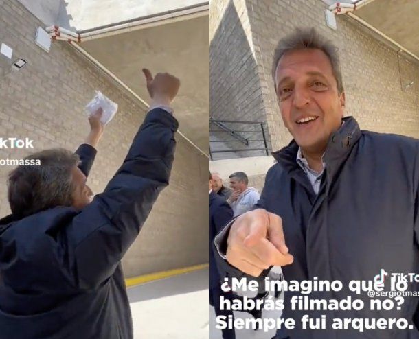 Sergio Massa en modo arquero y una reacción que se volvió viral
