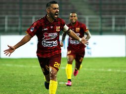 El festejo del primer gol del equipo venezolano El festejo del primer gol del equipo venezolano