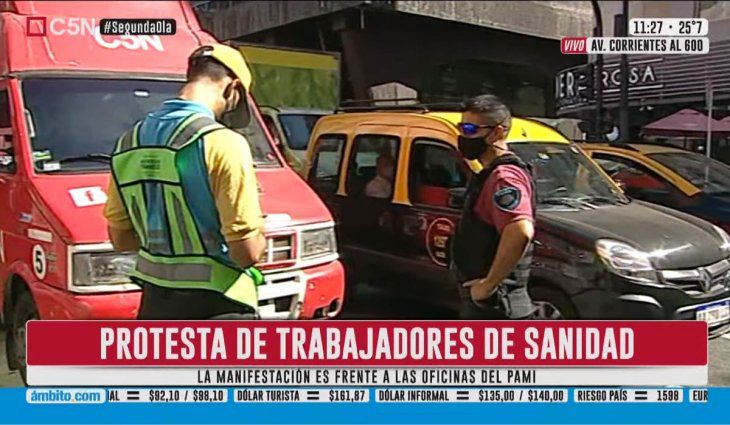 Multaron al móvil de C5N mientras cubría una protesta