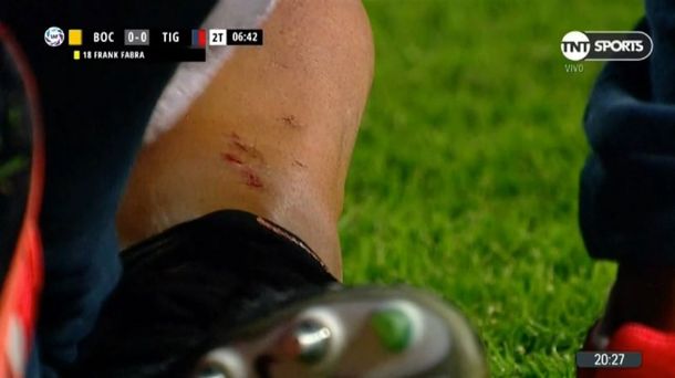 Falta de Frabra contra Chiarini - Crédito:&nbsp;@TNTSportsLA