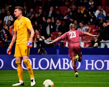 Franco Armani se lamenta ante el festejo de Rondón