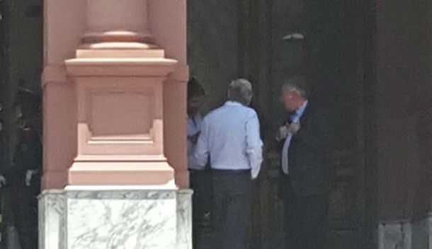 Segura, Moyano, Angelici y Lammens visitaron la Casa Rosada