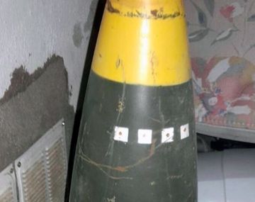 El misil estaba junto a un termotanque