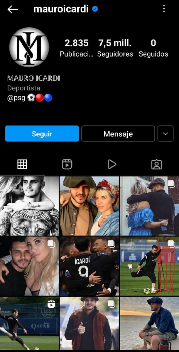 Mauro Icardi dejó de seguir a Wanda Nara en Instagram