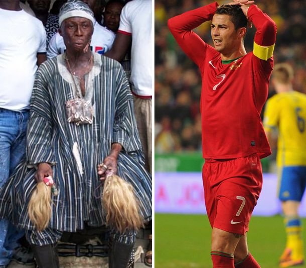 De no creer: un brujo ghanés asegura que lesionó a Cristiano Ronaldo con sus poderes