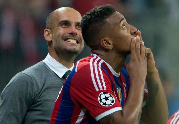 El alocado festejo de Pep Guardiola tras el agónico triunfo de su Bayern Múnich