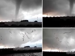 Impresionante paso del tornado en España Impresionante paso del tornado en España