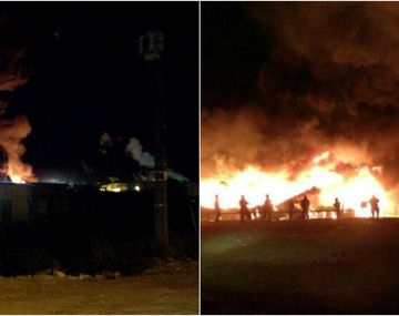 Una fábrica de aerosoles se incendia en Garín