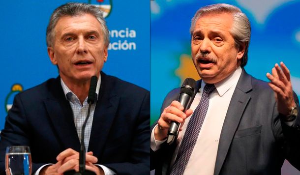 Mauricio Macri y Alberto Fernández 