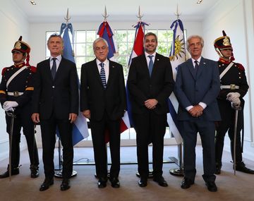 Mauricio Macri, Sebastián Piñera, Mario Abdo y Tabaré Vázquez