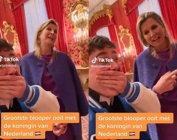 Un joven grabó un video en TikTok con la reina Máxima y cometió un brutal error
