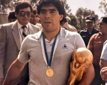 Difundieron imágenes inéditas de Maradona festejando el título en México 86