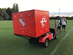 El carrito de Holan para las imágenes que toma el drone - Crédito: @LanzillottaOk El carrito de Holan para las imágenes que toma el drone - Crédito: @LanzillottaOk