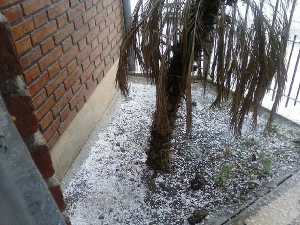 Fuertes lluvias, piedras y granizos en San Juan