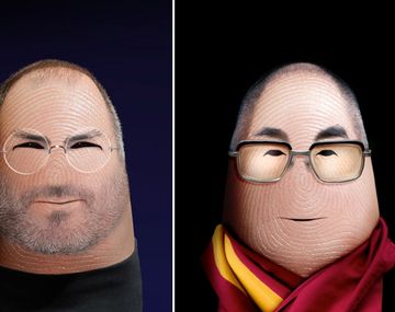 Un artista pintó personalidades en sus dedos