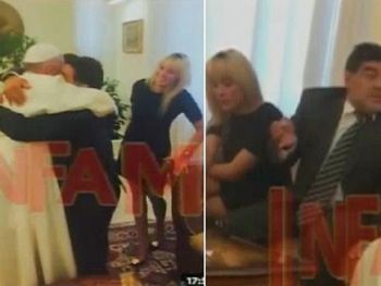 Así fue el encuentro entre el papa Francisco y Maradona