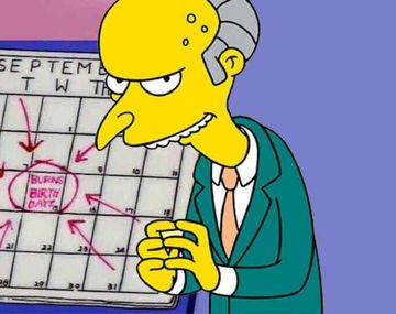 Furor en las redes sociales por el cumpleaños del Señor Burns