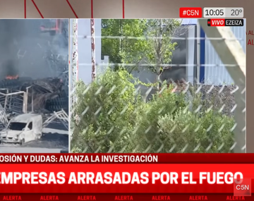 Incendio en Ezeiza: el humo no es tóxico y dejan que el fuego se apague solo