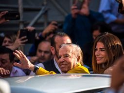 Carlos Menem junto a su hija Zulemita