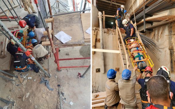 Ciudad: un obrero cayó al vacío en una obra en construcción