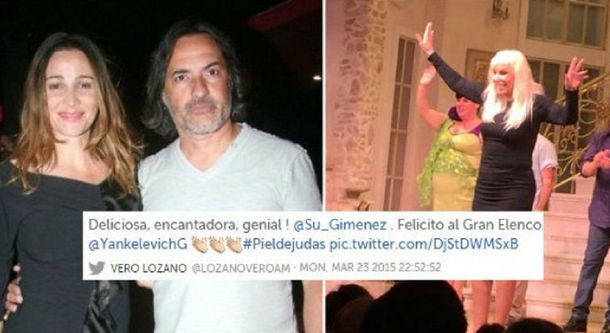 Verónica Lozano llenó de elogios a Susana en el teatro