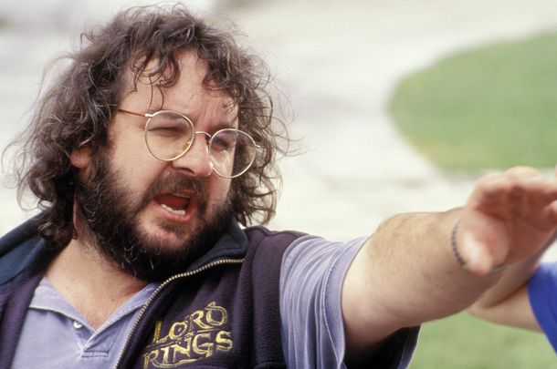 Peter Jackson durante la filmación de El Señor de los Anillos