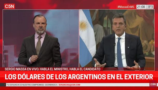 Sergio Massa en C5N: Aquellos que no liquidan no van a recibir acceso al Mercado Único Libre de Cambios