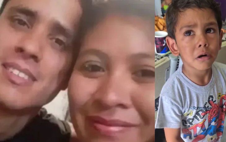 Mariela Maldonado y Michael González, mamá y padrastro de Ángel López.