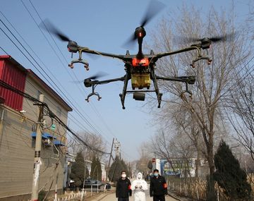 En China usan drones para medir la fiebre