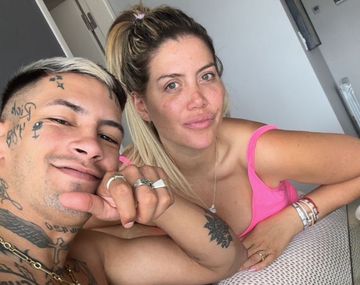 La foto sensual de Wanda y L-Gante: los acusaron de copiar a Tamara Báez