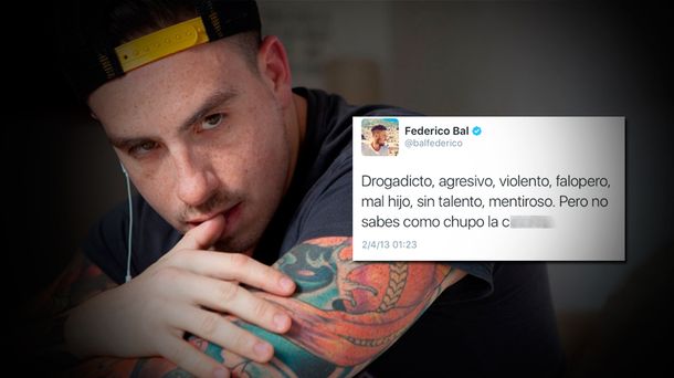 El día que Federico Bal confesó ser un violento