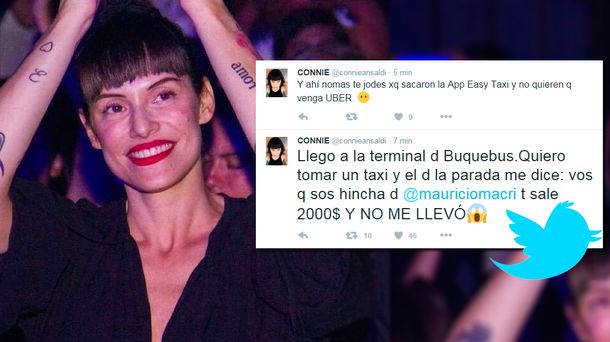 Un taxista no quiso llevar a Connie Ansaldi por su ideología política