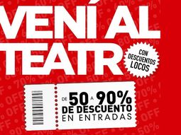 Vení al teatro: espéctaculos con descuentos de hasta el 90%