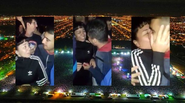 Propuesta de matrimonio en el show del Indio Solari