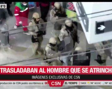 VIDEO: Así trasladaron al hombre que se atrincheró en Núñez