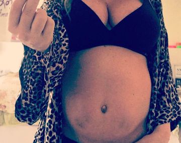 Flor Peña, embarazada de casi cinco meses.