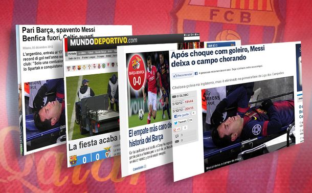 La prensa del mundo se hizo eco de la lesión de Lionel Messi