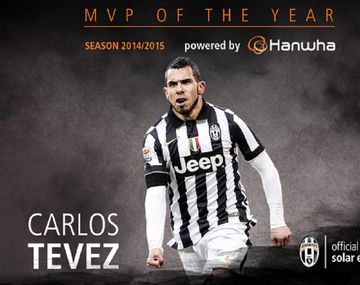 Tevez fue elegido como el mejor jugador de la Juventus en la temporada