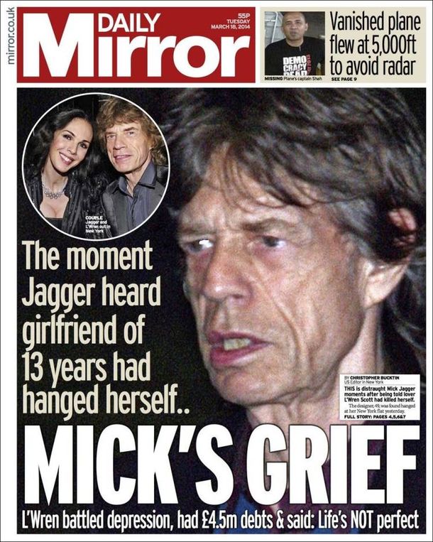 Así se enteró Mick Jagger de la trágica muerte de su novia