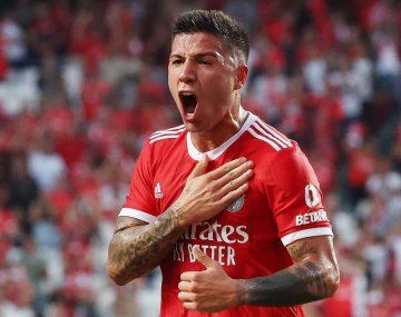Y va el tercero: Enzo Fernández volvió a marcar para Benfica