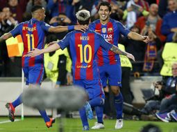 El festejo del Barcelona ante el Manchester City por la Champions League El festejo del Barcelona ante el Manchester City por la Champions League