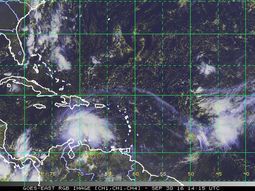 La imagen muestra la fuerza del huracán Matthew La imagen muestra la fuerza del huracán Matthew
