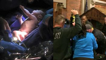 encuentran a un bebe recien nacido en la cuna del pesebre de una iglesia encuentran a un bebe recien nacido en la cuna del pesebre de una iglesia