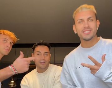 Bautista Mascia, Pablito Castillo y Leandro Paredes, en redes sociales.