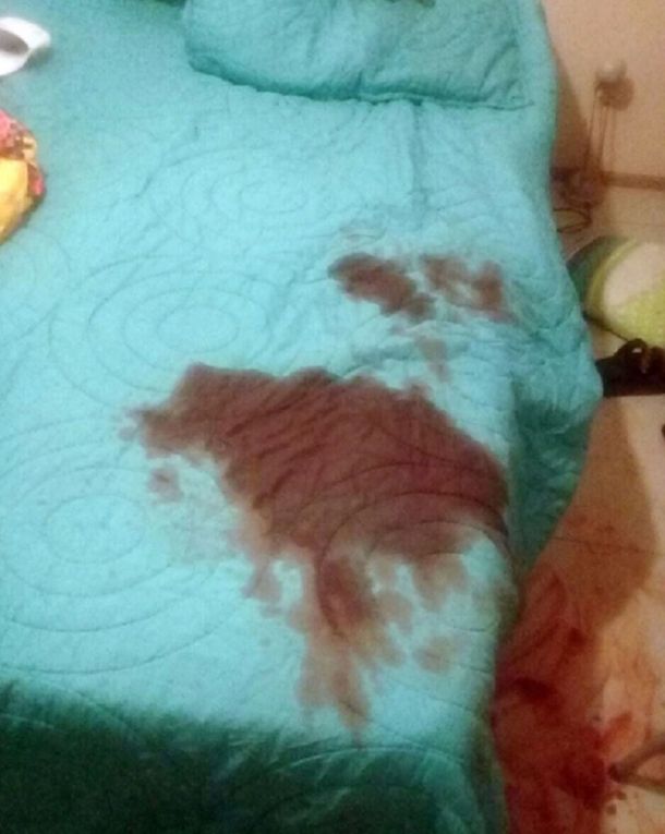 Imagen del lugar tras el ataque. Imagen del lugar tras el ataque.