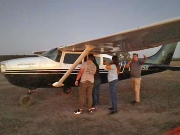 El avión secuestrado en Rosario.