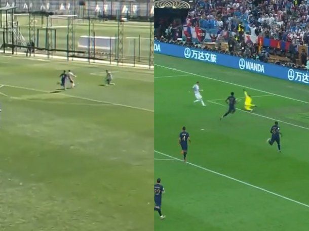 Juveniles de River hicieron un gol igual al de Di María en la final del Mundial y se viralizó