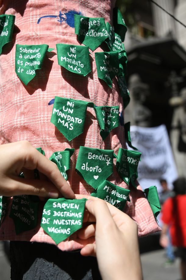 Protesta a favor del aborto legal.