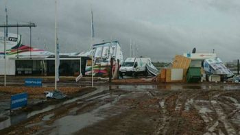 Así quedó parte de Expoagro tras el violento temporal Así quedó parte de Expoagro tras el violento temporal