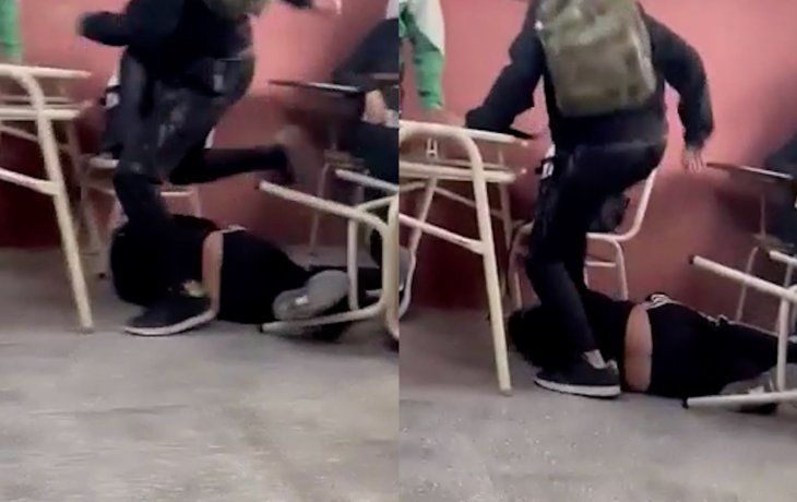 Le dio una paliza a un compañero porque no quiso cederle el banco.